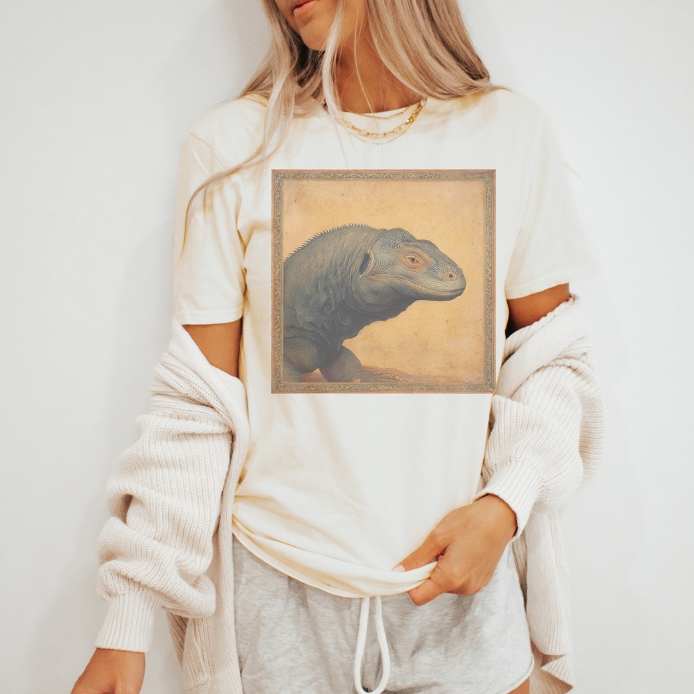 Reptile Head Natural History Graphic Tee Vintage Illustration Art